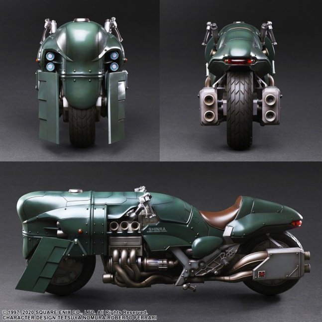 Elite Motorcycle Security Officer & Motorcycle Set PLAY ARTS Kai Action Figure -- Final Fantasy VII REMAKE