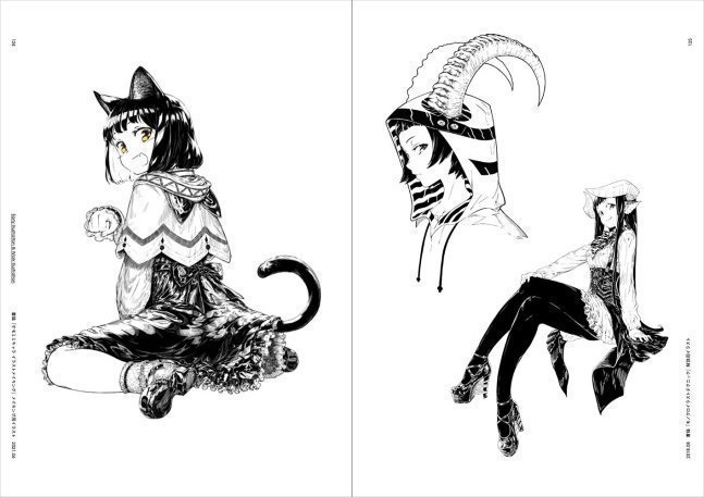 Jaco Artworks - Black & White Girls Illustration & Technique