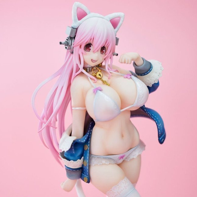 Super Sonico Figure White cat ver.