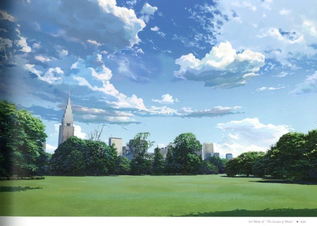 Makoto Shinkai Artworks - The Garden of Words Illustrations
