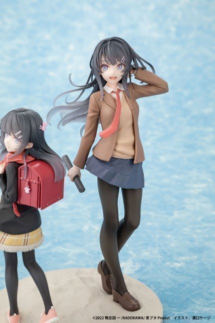 Mai Sakurajima High School Graduation Ver. & Knapsack Kid KADOKAWA KDcolle Figure -- Rascal Does Not Dream of a Knapsack Kid
