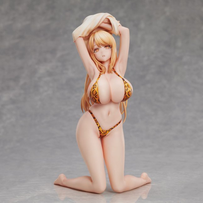 A Girl in Leopard Print Swimsuit Figure Illustrated by POPQN
