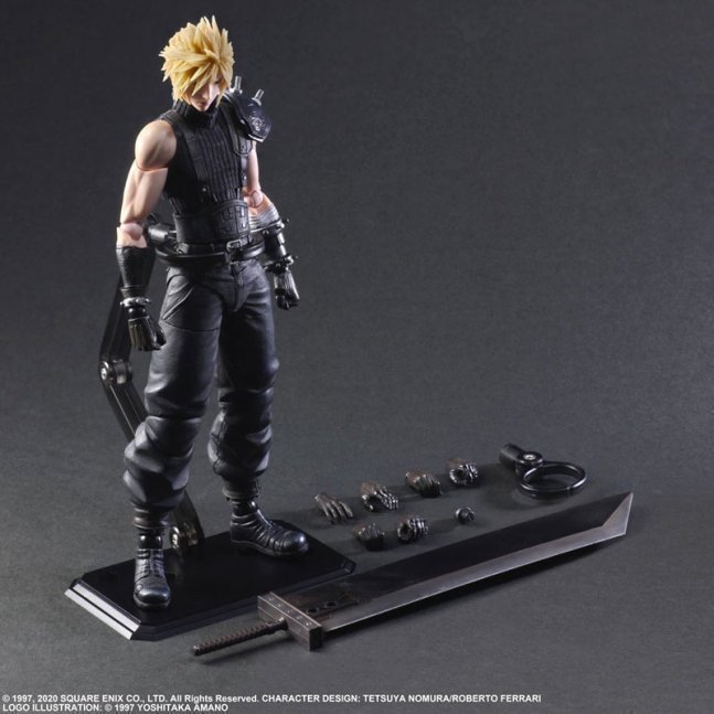 Cloud Strife PLAY ARTS Kai Action Figure Version 2 -- Final Fantasy VII Remake