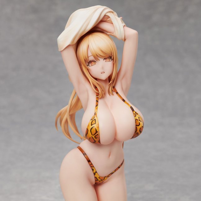 A Girl in Leopard Print Swimsuit Figure Illustrated by POPQN