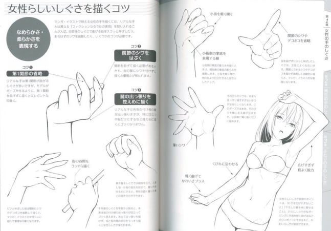 How to Draw - Hands, Gestures, Poses illustration Pose Book