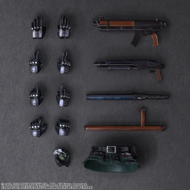 Elite Motorcycle Security Officer & Motorcycle Set PLAY ARTS Kai Action Figure -- Final Fantasy VII REMAKE