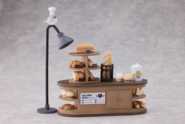 'Tea Time Cats Scene' Meow Town 'Bread House' Clerk & Customer Set Figure