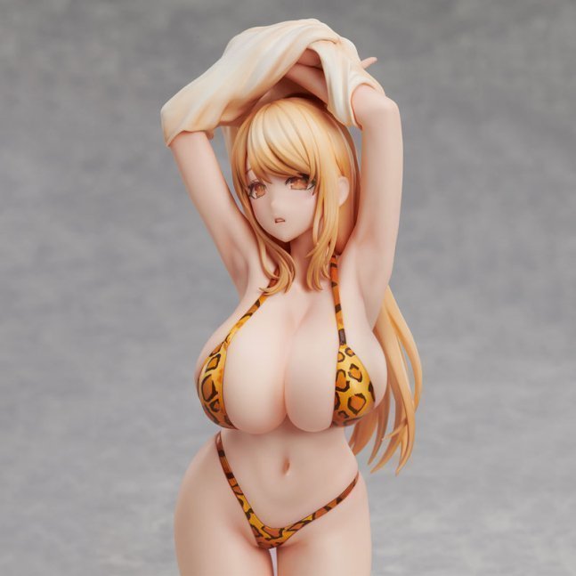 A Girl in Leopard Print Swimsuit Figure Illustrated by POPQN