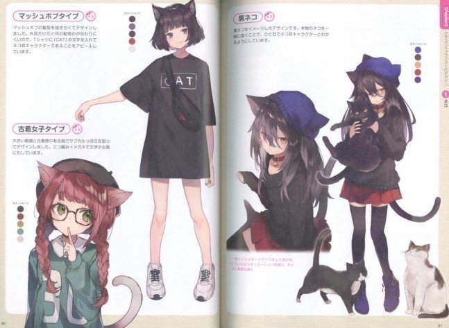 Kemomimi Character Design Book (How to Draw Kemono)