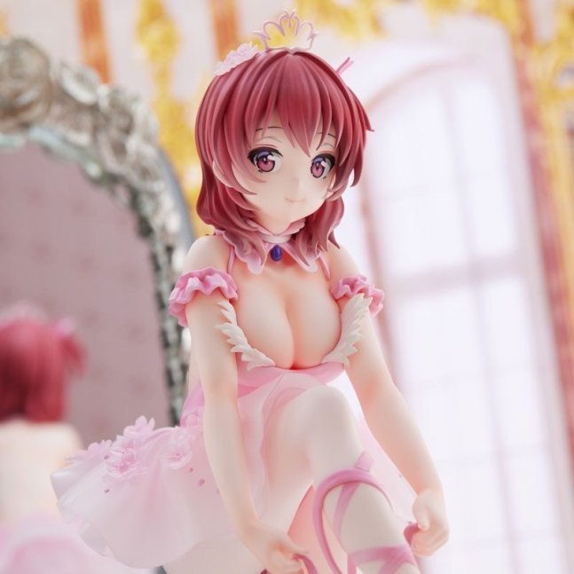 "Flamingo Ballet Group" Red Hair Girl Figure Illustrated by Anmi
