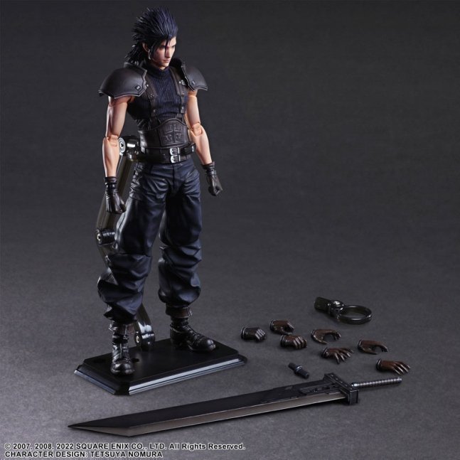 Zack Soldier Class 1st PLAY ARTS Kai Action Figure -- Crisis Core: Final Fantasy VII Reunion